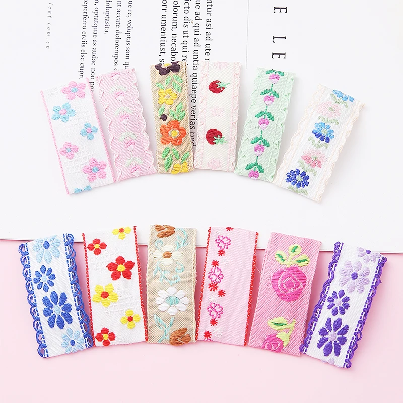 Horquillas con bordado Floral para beb&eacute;, accesorios para el cabello para ni&ntilde;a, pinzas para el pelo cuadradas, pasador BB, 6 uds.-1