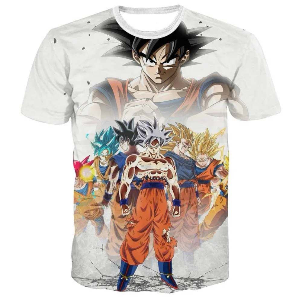 Новинка хит продаж футболка Dragon Ball Z Son Goku Super Saiyan Vegeta Мужская/Женская мода 2019