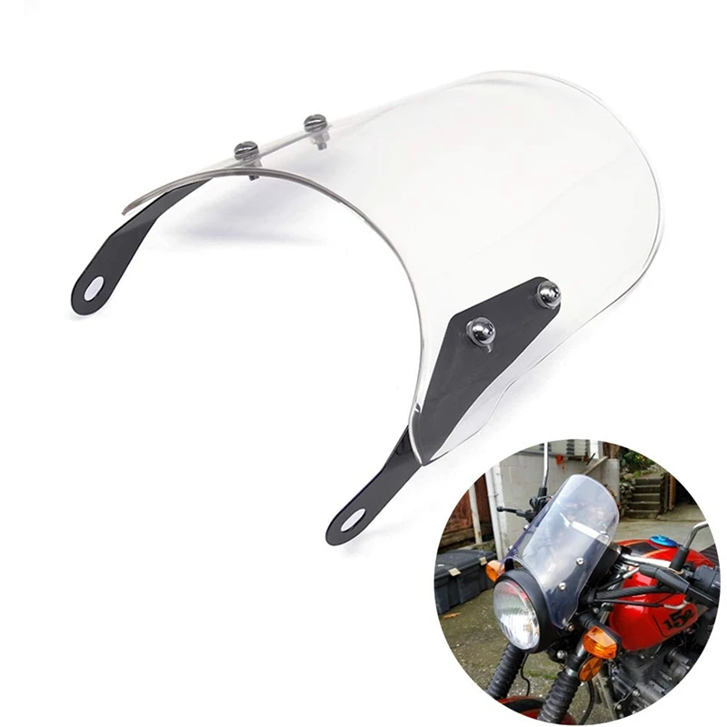 Motorcycle Headlight Fairing Windshield Windscreen Compatible for Triumph Bonneville 2001-2017 T100 2003-2017(Clear) | Автомобили и