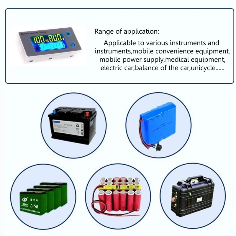 

10-100V Universal Battery Capacity Voltmeter Tester LCD Car Lead-acid Indicator
