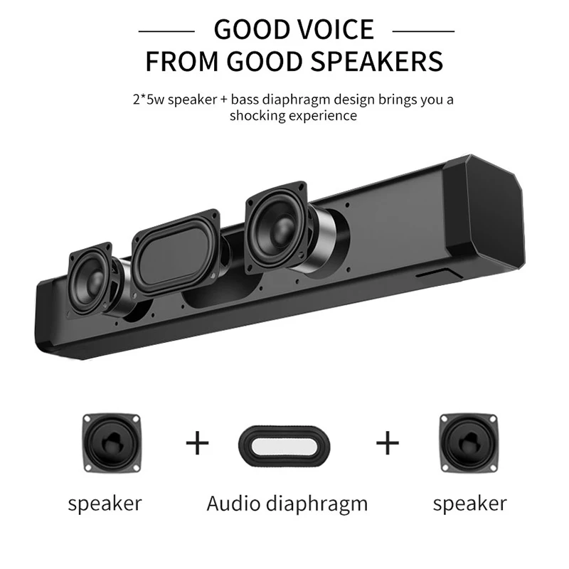 FELYBY Lp 089 беспроводной Bluetooth динамик Саундбар стерео мини аудио музыкальный плеер