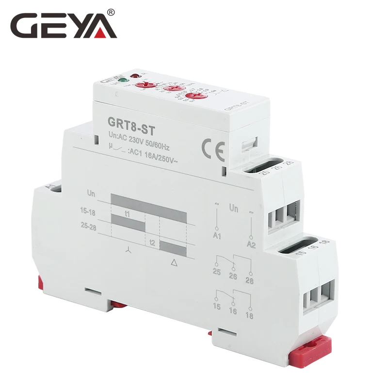 GEYA GRT8-ST задержка на мотор звезда Дельта таймер мягкий стартер AC230V 415V AC/DC12V-240V Delta реле стартер двигателя