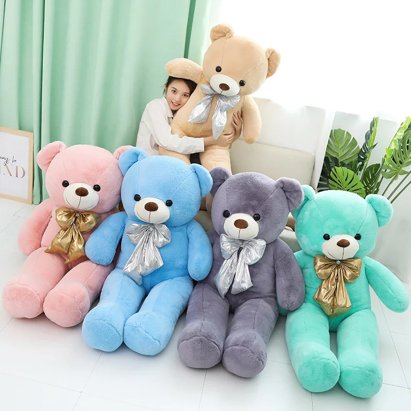 

80cm-180cm Five Colors Giant Teddy Bear Plush Toys Soft Teddy Bear Skin Popular Birthday Valentine's Gifts For Girls Kid's Toy