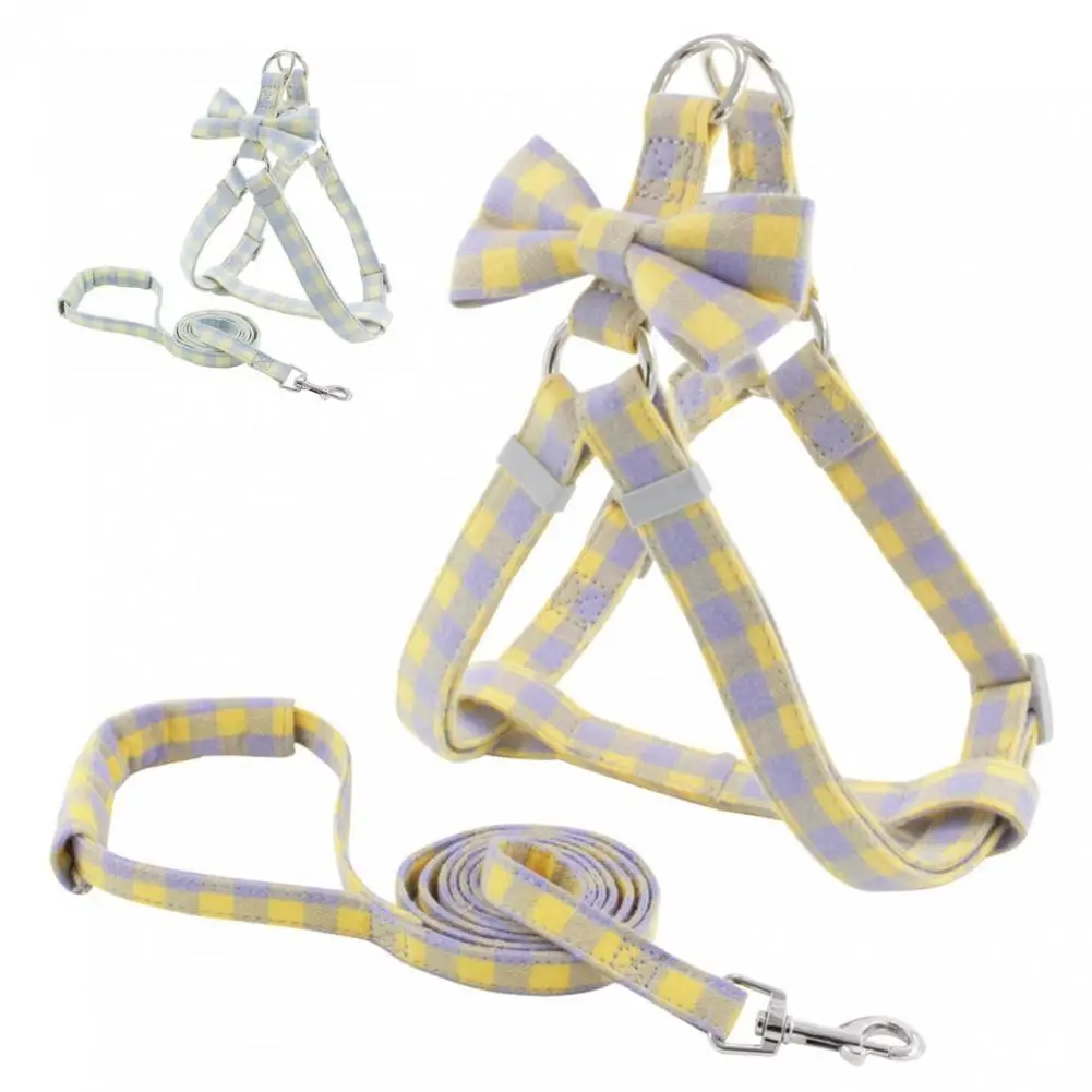 

Воздухопроницаемая долговечная повязка для домашних животных, комплект регулируемых поводков для домашних животных, повязки с бантом, тов...