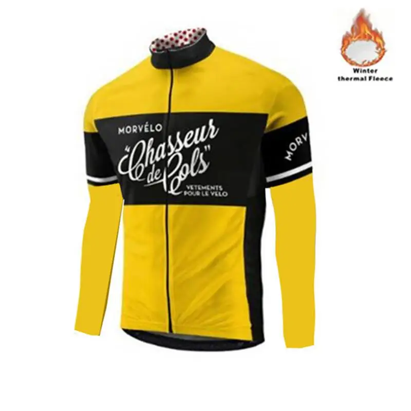 morvelo Велоспорт Джерси зимний длинный велосипед тепловой флис Ropa Roupa De Ciclismo Invierno Мужская Mtb Одежда - Цвет: Long Jersey