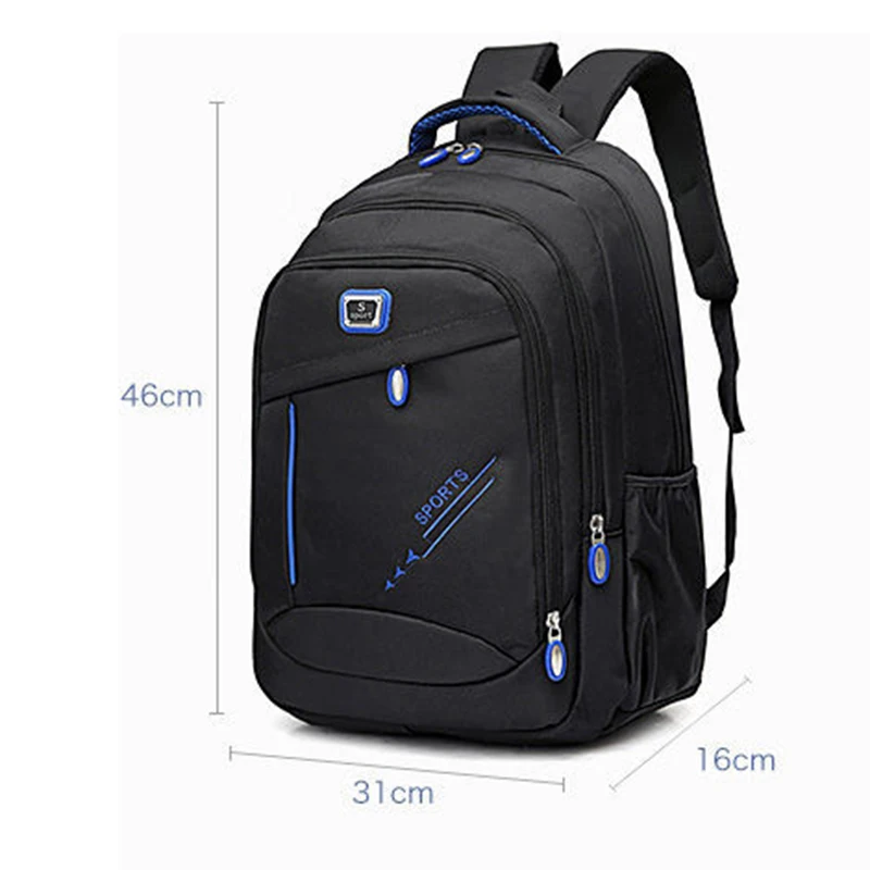 New Wear-resistant Men's Backpack Waterproof Oxford Cloth Material Multifunctional Large Capacity Outdoor Leisure Student Bag