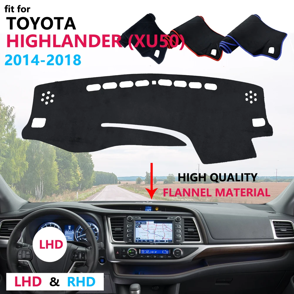 Защитный коврик фланелевый для приборной панели Toyota high Lander XU50 Kluger 2014 ~ 2018