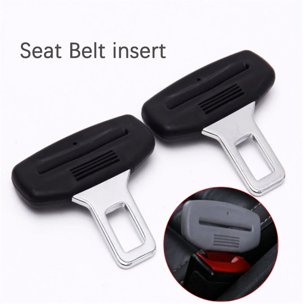 

2.1CM Width Car Seat Belt Clip Extender Safety Seatbelt Buckle Plug Socket Black car accessories interior Straight lock tongue