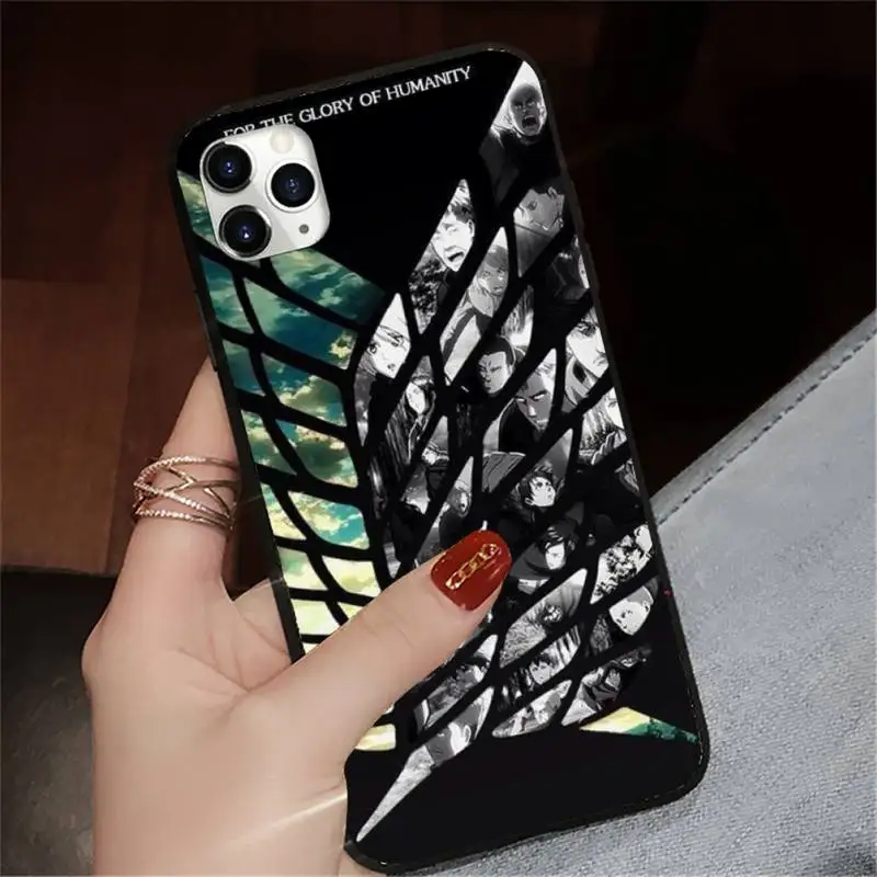 

Attacking Giant Anime painting Phone Case for iPhone 11 12 pro XS MAX 8 7 6 6S Plus X 5S SE 2020 XR