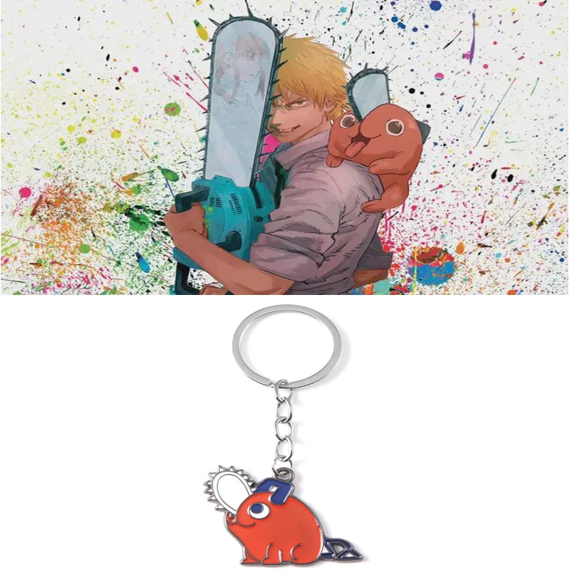 

Anime Chainsaw Man Keychain Cartoon Chainsaw Devil Pochita Metal Key Chains for Women Men Car Bag Keyring Jewelry Gift
