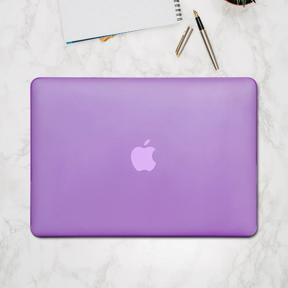Для Macbook air pro retina 11 12 13 15 чехол Aiyopeen Прозрачный матовый Жесткий Чехол для ноутбука для macbook 15,4 13,3 дюймов A1466 - Цвет: Purple