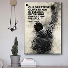 Черно-белые Рокки Бальбоа боксерская абстрактная Печать на холсте плакаты и принты мотивационные настенные картины декор для спальни