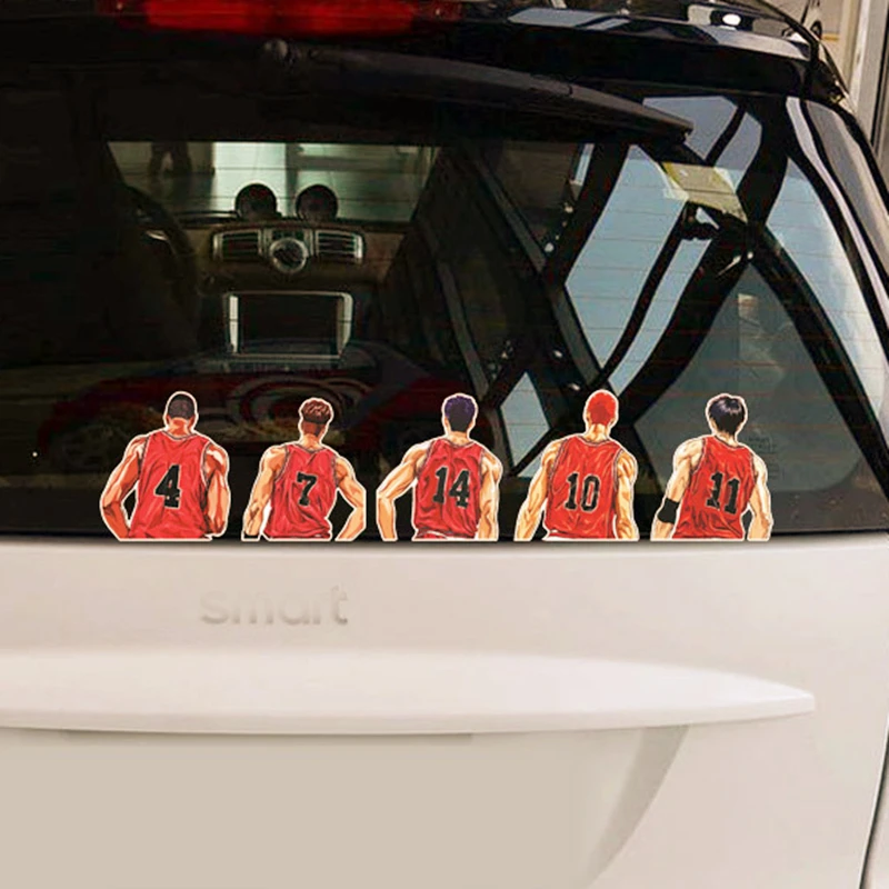 50*11CM Car Stickers SLAM DUNK Basketball Sakuragi Hanamichi Cartoon Reflective Decoration For Windshield Window Motorcycle K15 - купить по