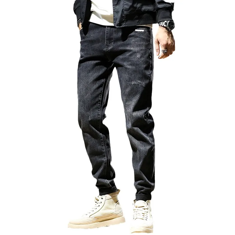 Winter Men Fleece Jeans Streetwear Pants Insulated Jean Mens Clothing Black Stretch Slim Fit Denim Trousers Fashion Vaqueros