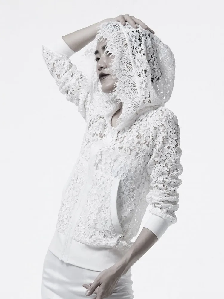 

Женская блузка, однотонный кружевной свободный шарф-кимоно, кардиган с вырезами, осенняя блузка с длинным рукавом, модные женские блузки 2020