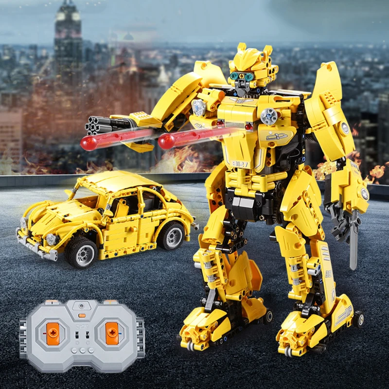 RC Beetle классический автомобильный Робот 2 в 1 Bumblebee Строительный блок Набор