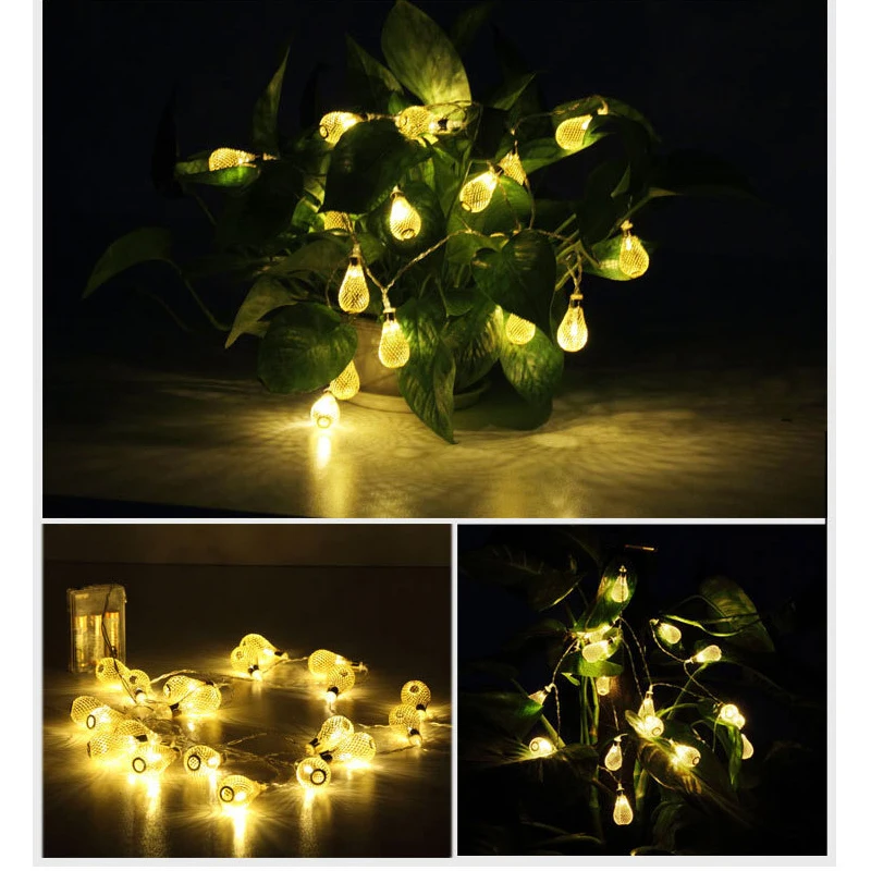 OUFULA светодиодный гирлянды Рождественская елка пейзаж огни медный провод