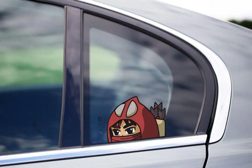 

Three Ratels FC233 funny 3D PRINCE ASHITAKA peeking decal Laptop Bike Car Anime Sticker Toy Luggage Skateboard Stickers