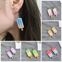 summer refreshing color lollipop simple fresh earrings fashion creative emulational ice cream funny eardrop sweet cute jewelry