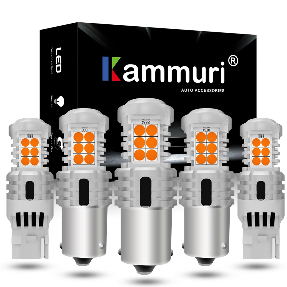 Светодиодные лампы KAMMURI Canbus 7440 без гипер вспышки янтарно желтые 20SMD светодиодный