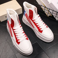 high top shoes mens all match white mens shoes thick soled high end casual shoes personality ins tide martin boots