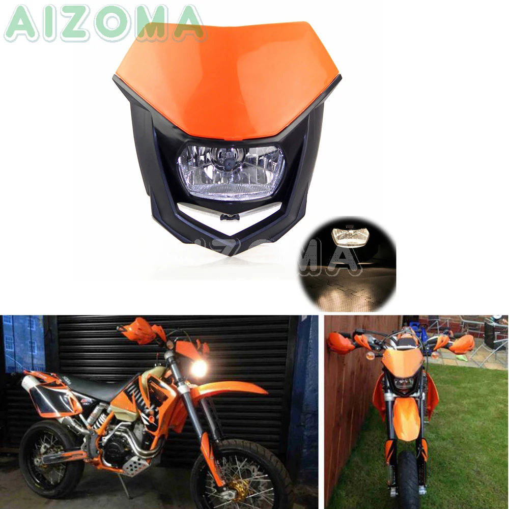 Мотокросс су головной светильник 12V 35W фары обтекатель SMC sx EXC SMR CRF DRZ KLX KLR XR WR 125/250/450