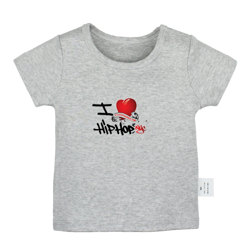 Стильные уличные футболки для новорожденных в стиле хип хоп с надписью HopI Love