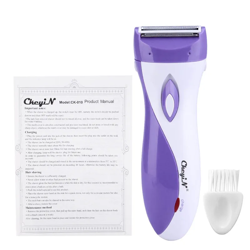 

CkeyiN Hair Remover Lady Shaver Underarm Hair Trimmer Rechargeable Waterproof Bikini Armpit Razor for Women Cordless Epilator