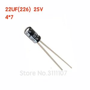20 шт.лот 22 мкФ 25V 4*7 226 алюминиевый электролитический конденсатор 4*7 электролитический конденсатор 25v 22 мкФ
