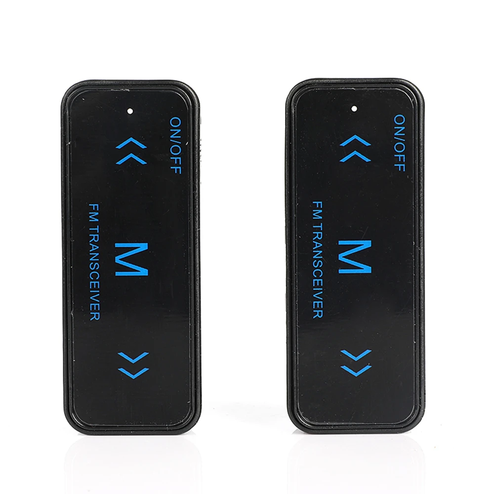 Mini Interphone With Headset Kit 2x Mini Walkie Talkie 2-way FM Radio Transceiver + 2 Headphones USB Charge