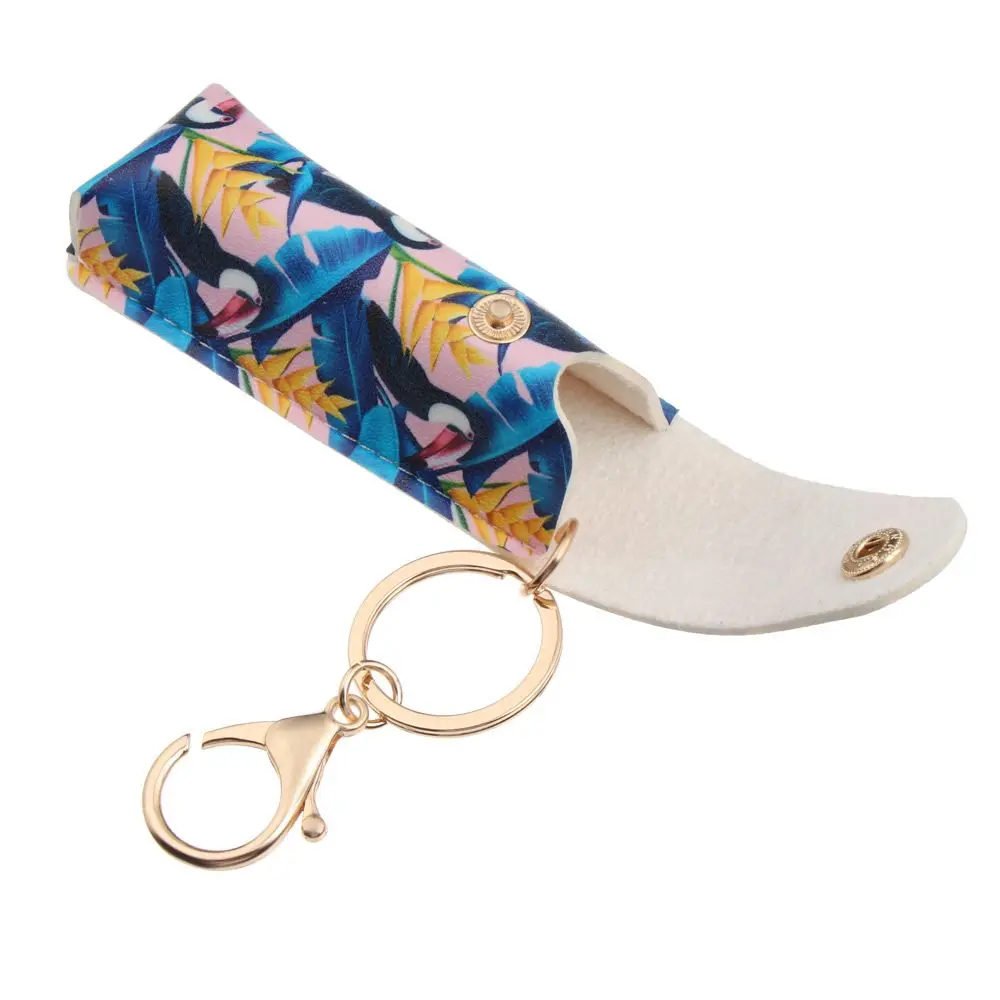 Женский портативный набор помады с пряжкой для ключа держатель чехлы бальзама