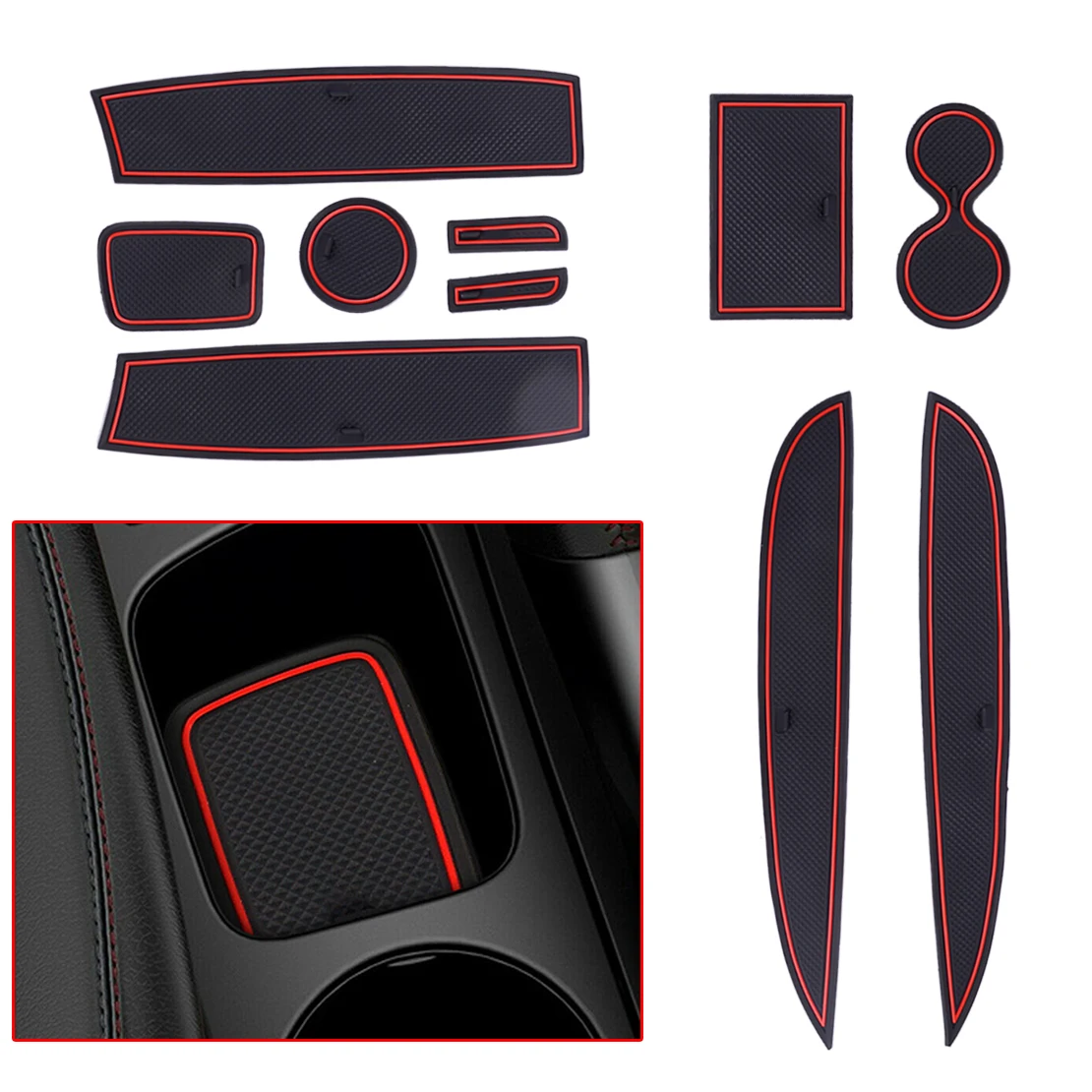 

Резиновые Противоскользящие коврики beler 1 комплект для Renault Clio 4 Door 2002-2011 2012 2013 2014 2015 2016 2017