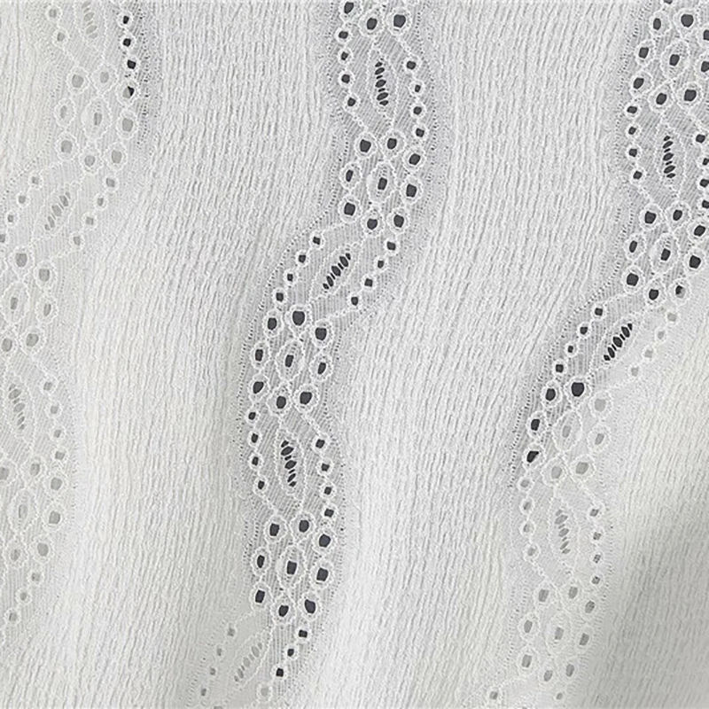 Женская кружевная блузка с оборками za белая Повседневная Блузка коротким