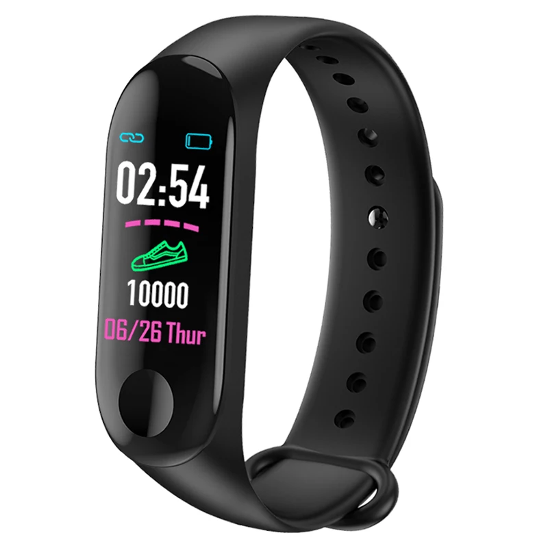 

Смарт-браслет M3 с шагомером, фитнес-трекером, пульсометром, тонометром