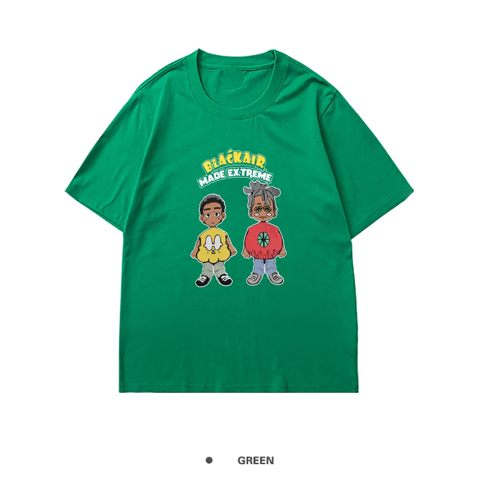 

Blackair Printed Woman T-shirts Summer Short Sleeve Loose Brand Top Oversized T-shirts Cartoon Style T-shirts For Woman