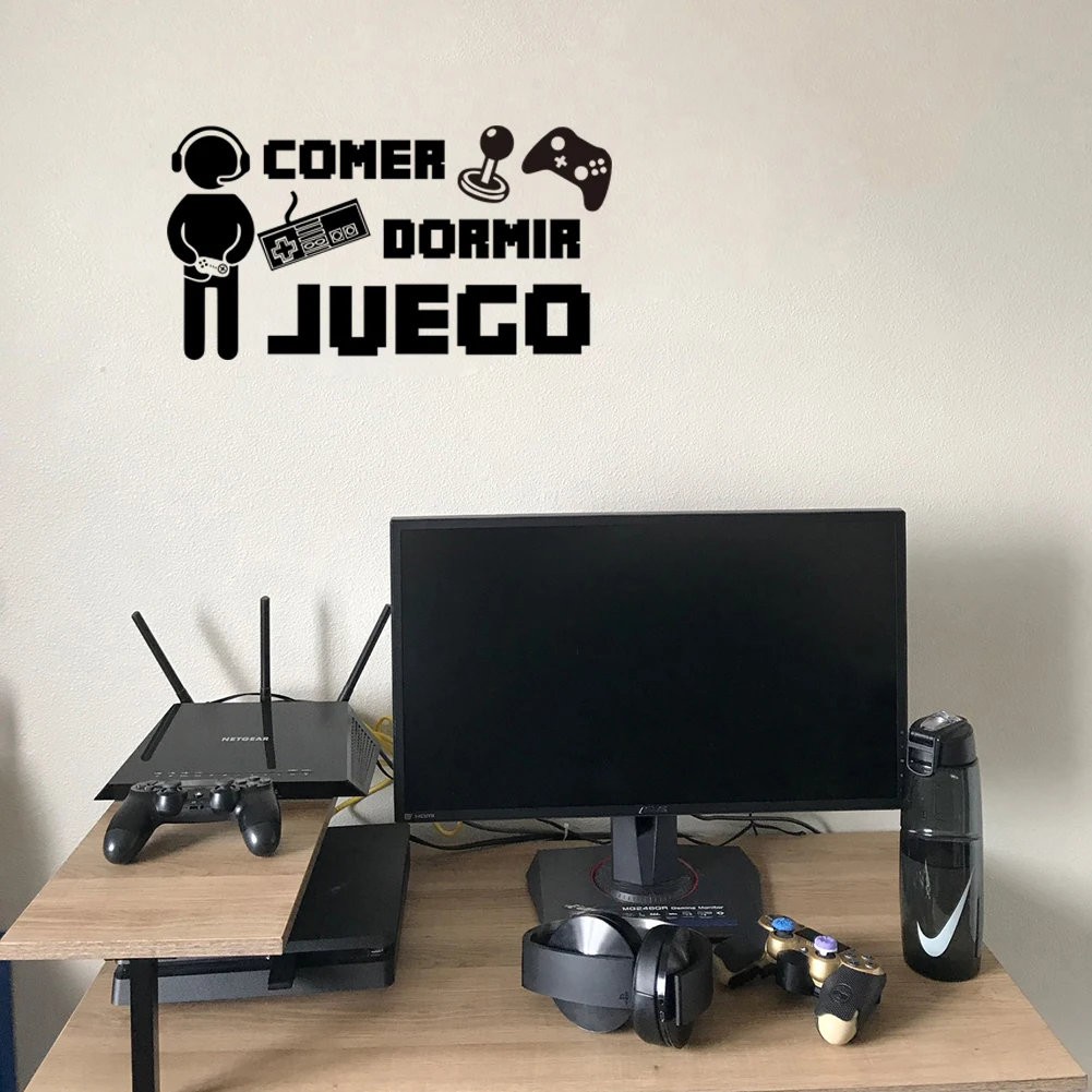 

Spanish Game Zone Wall Decal Eat Sleep Game Game Room Decor Boy's Bedroom Decor Wall Sticker