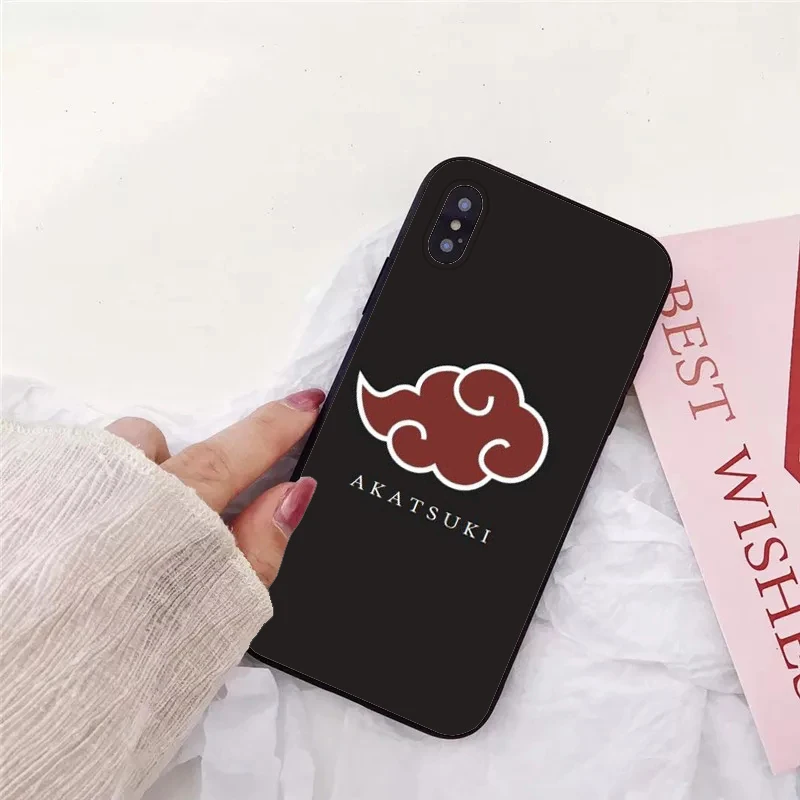 Логотип Akatsuki Наруто силиконовый мягкий чехол для iPhone 5 5S 6 6S 7 8 11 Pro Plus X XR XS Max |