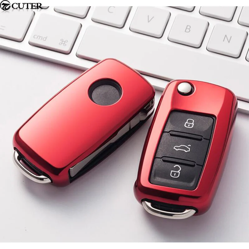 Популярный ТПУ чехол для автомобильного ключа Volkswagen Passat Santana Tiguan Bora Jetta