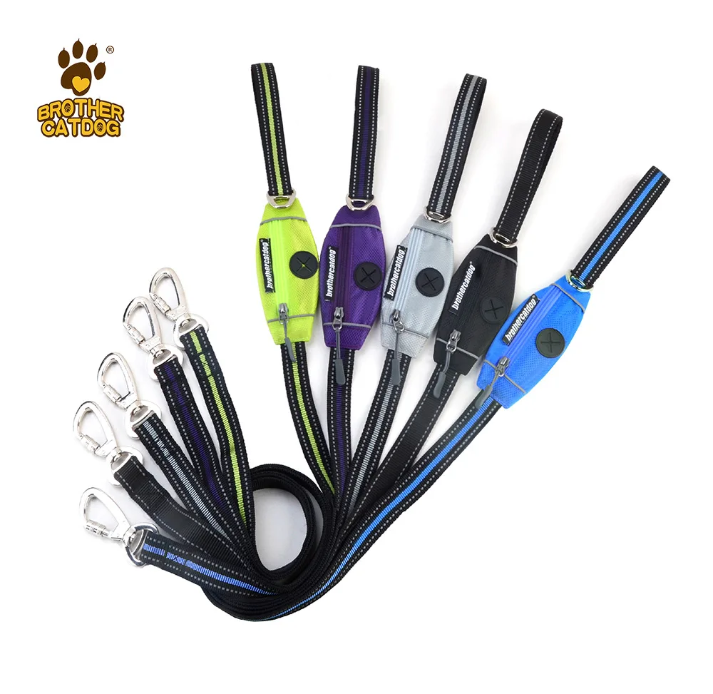 Роскошный нейлоновый собачий поводок с мешками для собак уличный мощный ошейник
