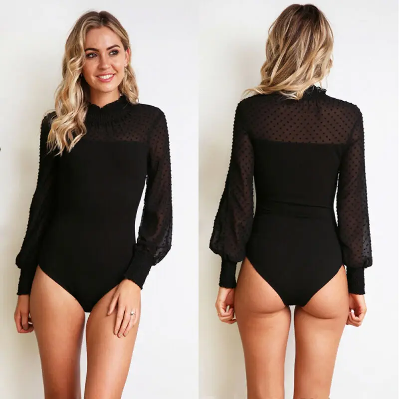 3 цвета новая мода женский сексуальный боди с длинным рукавом однотонная