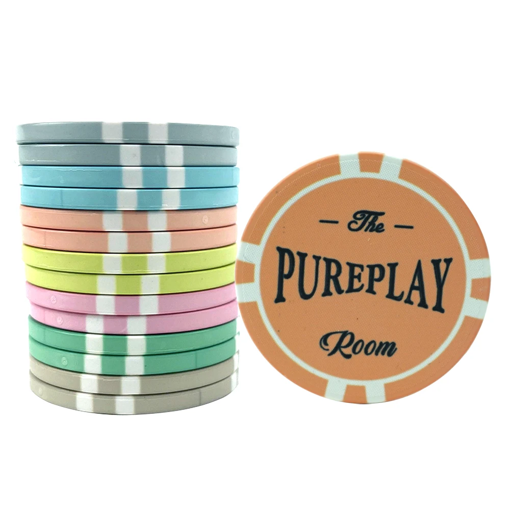 Фабричная компрессионная керамическая покерная Чипса Pureplay Room 39 мм для 10 г