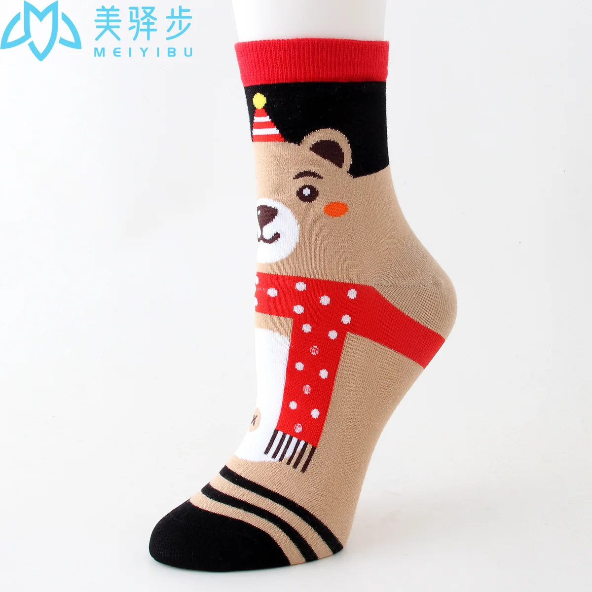 12 Pairs Per Set Autumn/Winter New Korean Jacquard Cartoon Christmas Sock Cute Elk Socks Gift