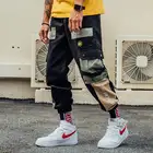 Мужские брюки-карго с карманами, повседневные брюки-джоггеры в стиле пэчворк, тактические брюки, уличная одежда в стиле Харадзюку, осень 2022