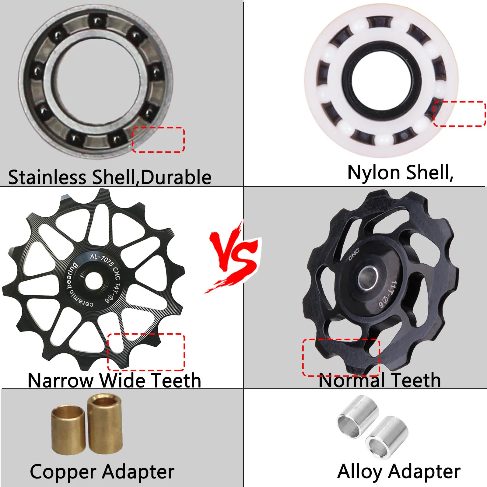 Задний переключатель передач для горного велосипеда 12T 14T 16T 18T Jockey Wheel 9/10/11