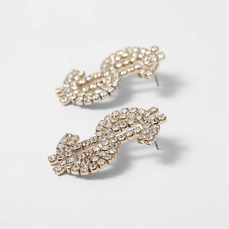 AMORCOME шикарные блестящие стразы доллар с украшением в виде кристаллов Подвески