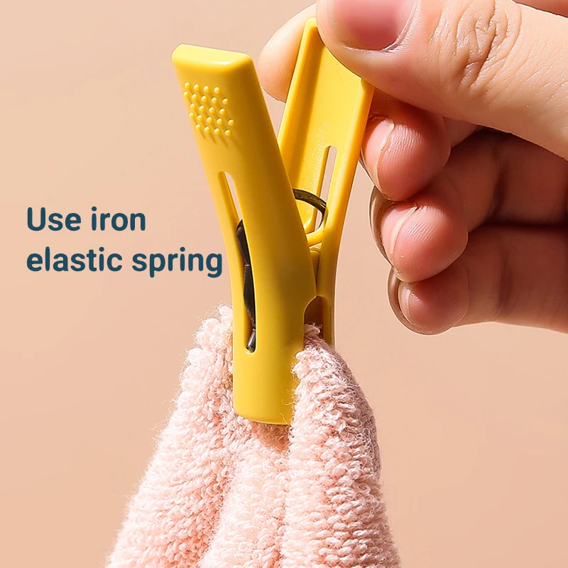 

10/20pcs Windproof Clothes Underwear Socks Clip Plastic Beach Towel Pegs Clothespin Clips To Sunbed Multicolor Kitchen Bathroom