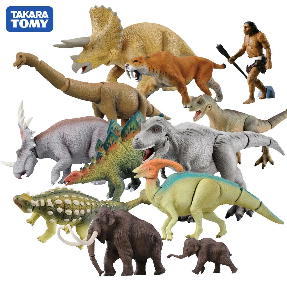 

TAKARA TOMY Animal Dinosaur Model Joint Movable Toys Futabasaurus Tyrannosaurus Rex Velociraptor Ankylosaurus Kid Birthday Gift