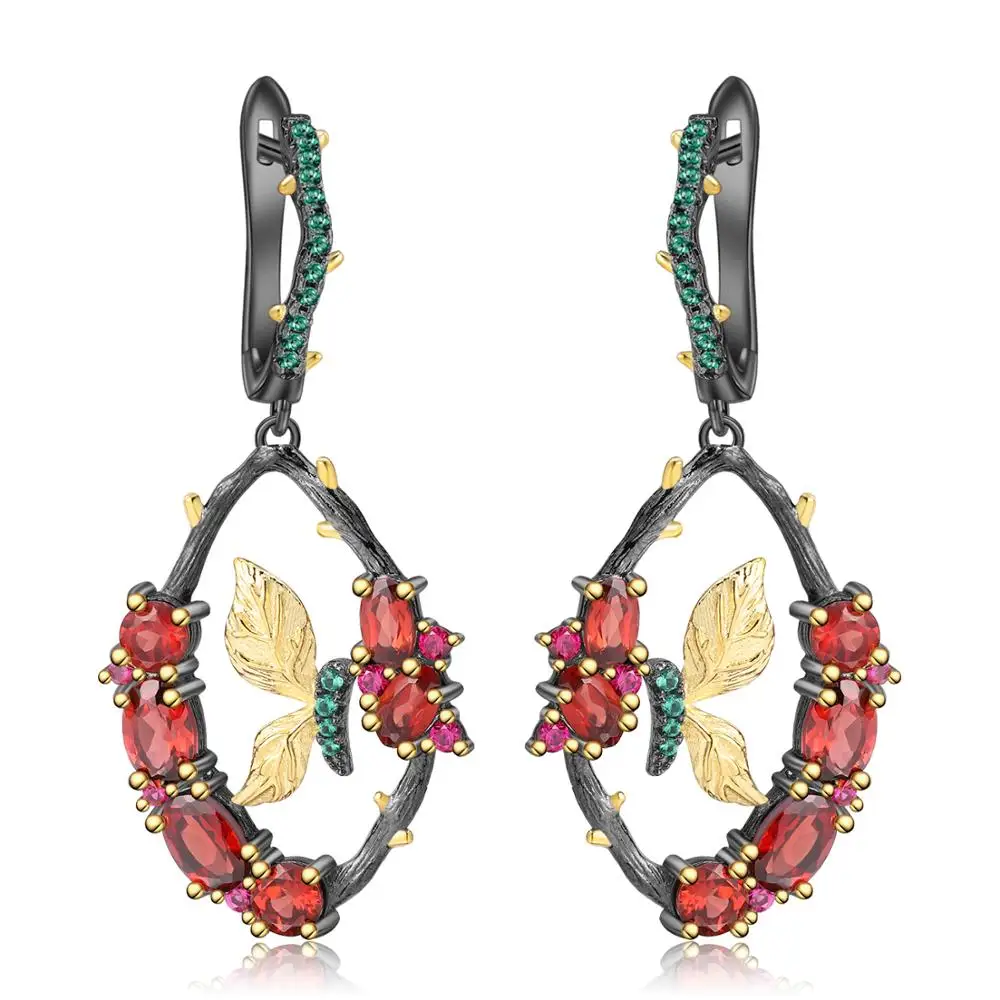 Женские Балетные Серебряные Серьги с драгоценными камнями gemb's серьги подвески