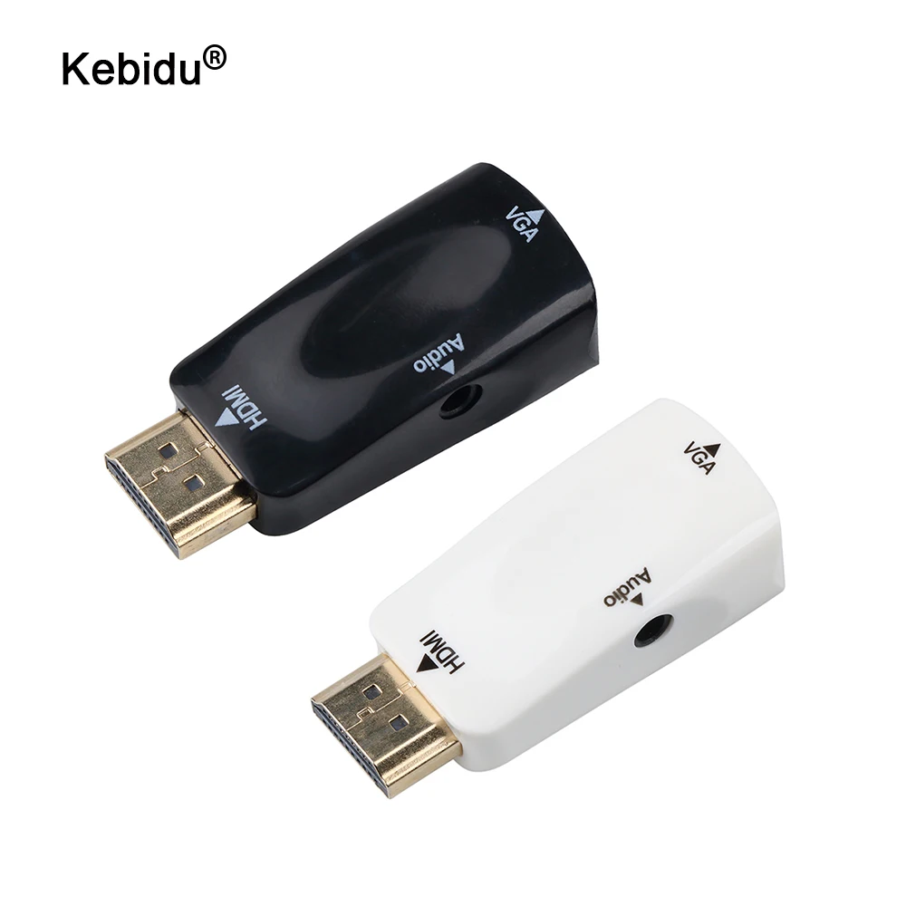 Kebidu новейший адаптер преобразователя VGA поддержка 1080P HDTV HDMI-совместим с