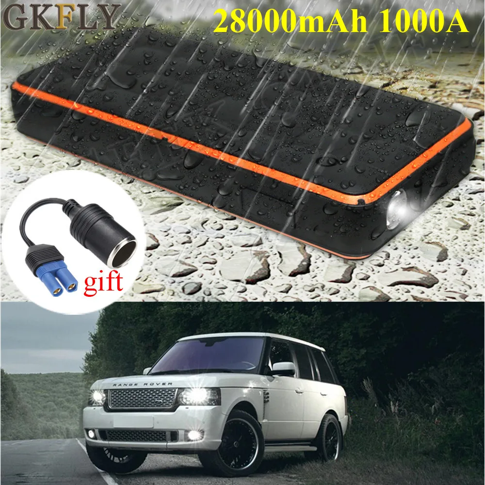 GKFLY пусковое устройство высокой мощности 28000mAh 12V 1000A портативное автомобильное зарядное устройство для автомобильного аккумулятора стартер для бензина 8.0L дизель 6.0L